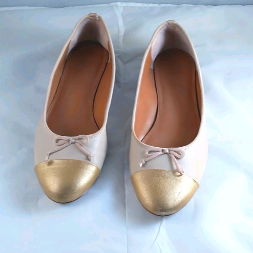 J Crew Factory Uptown Captoe Ballet Flats A6266